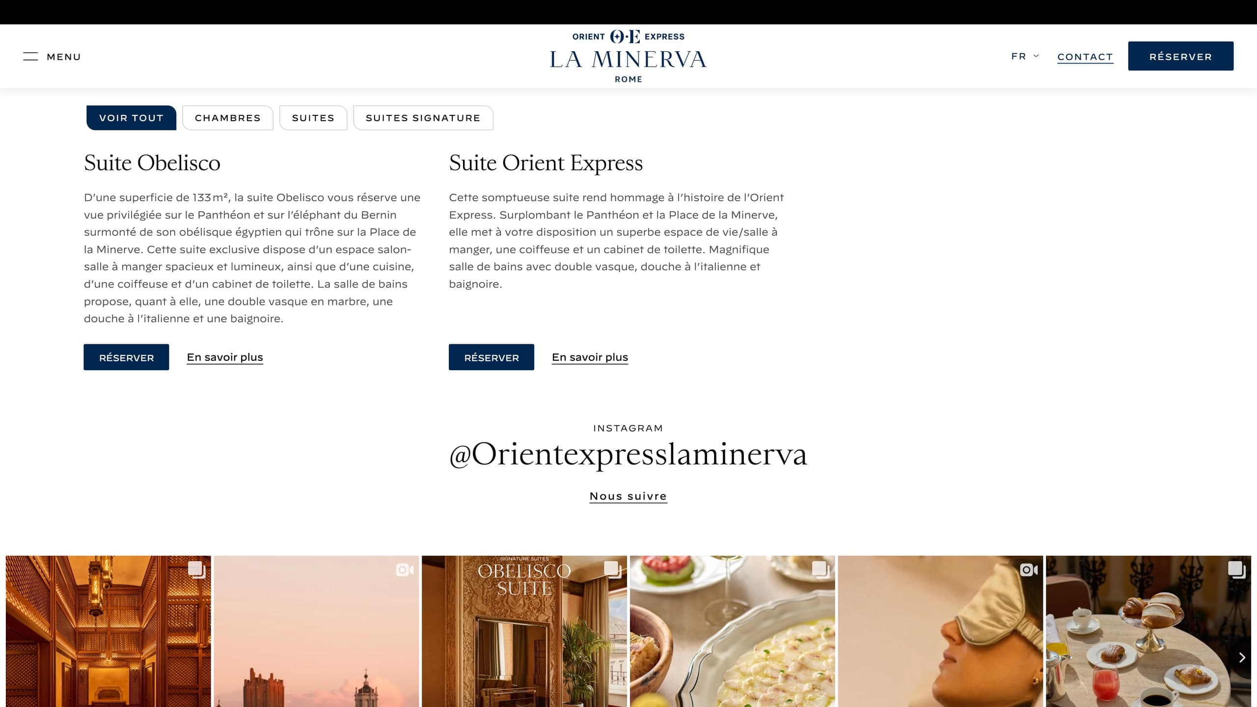 L'univers Hôtels d'orient-express.com, La Minerva à Rome