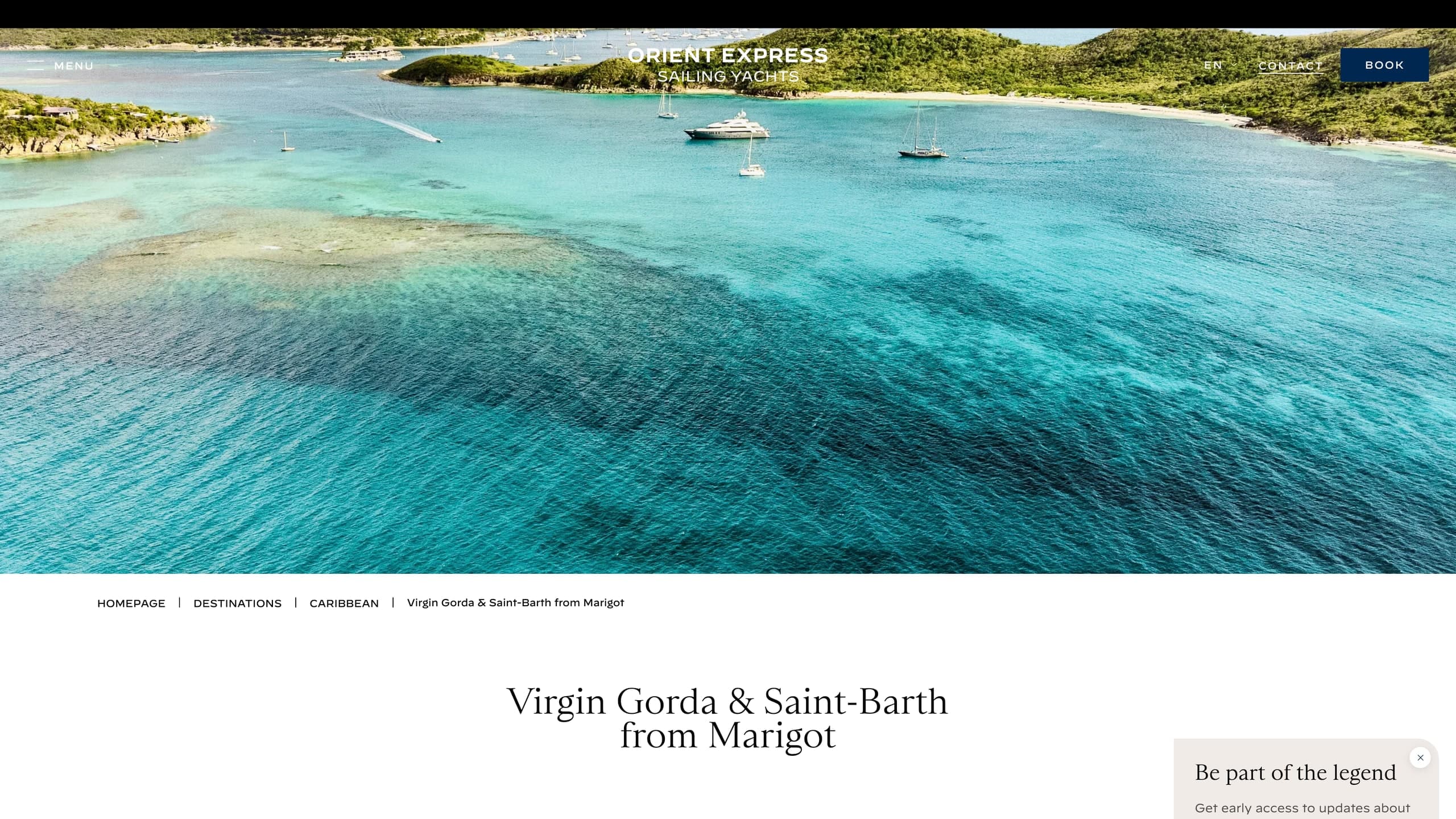 The Yachts world on orient-express.com, the Corinthian